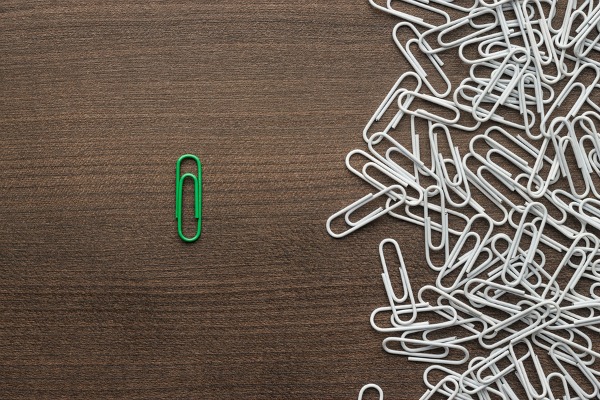 bright green paper clip 