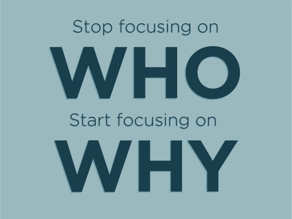 Slide from Brooks Bell's presentation for Click Summit: Stop focusing on the who