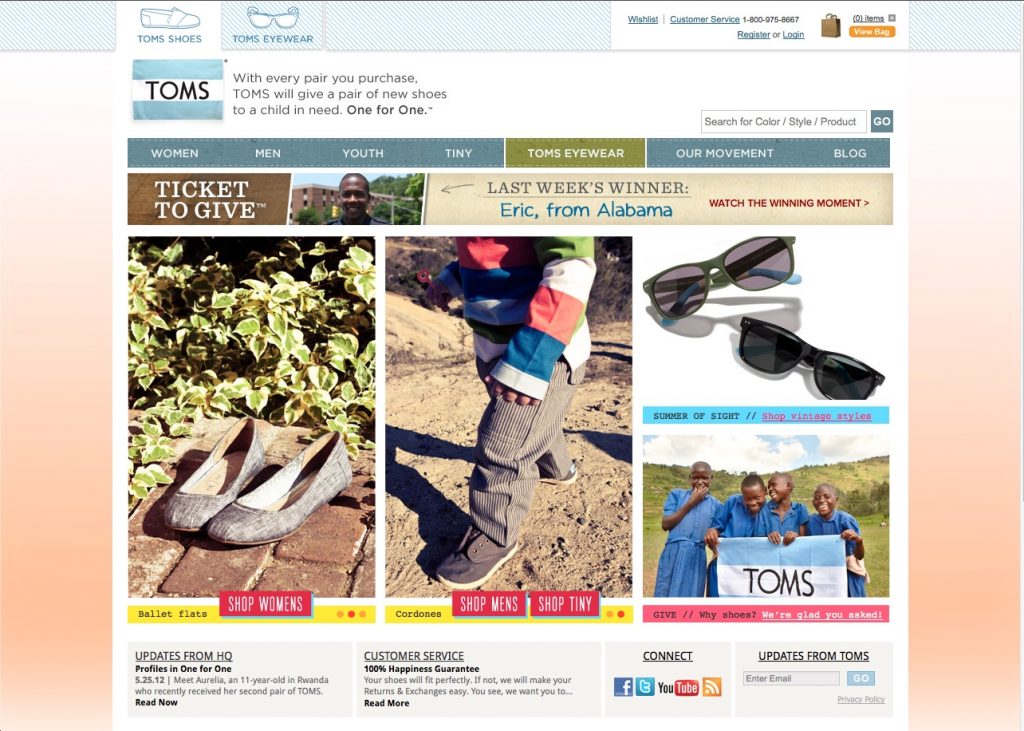 toms shoes website
