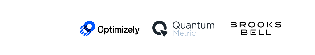 Optimizely-QuantumMetric-BrooksBell-Logos
